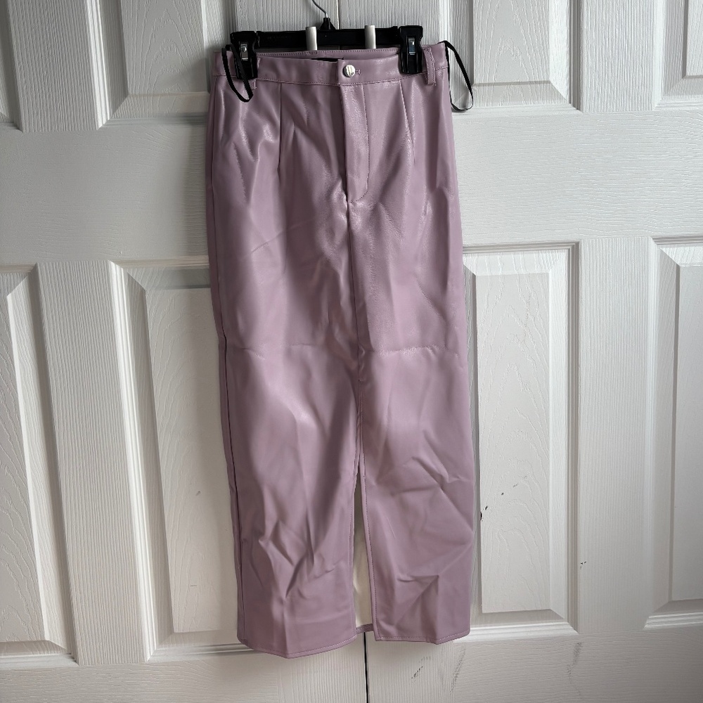 Missguided leather skirt